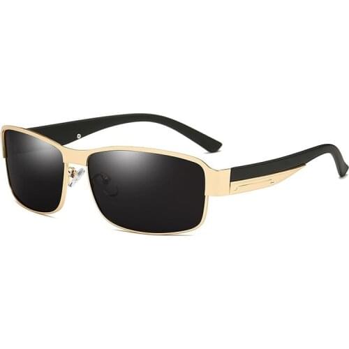 GIFANSEE Polarized pilot sunglasses men metal frame Wide glasses legs Driving outdoor sports Retro brand designer uv400 shades