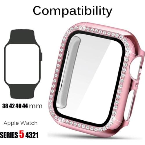 Glass+cover For Apple Watch case 44mm 40mm iWatch 42mm 38mm bumper Screen Protector Accessories for Apple watch series 6 5 4 3 2