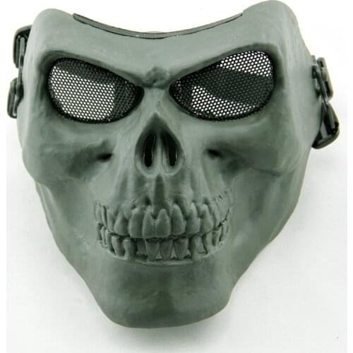 Tactical Air Soft Military Skull Paintball Protective Mask CS Wargame Cosplay Metal Mesh Outdoor Sports Halloween Full Face Mask