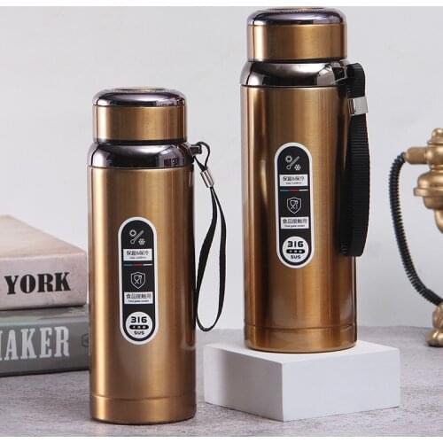 Thermos Mug 600 800 1000ML High Capacity Stainless Steel Tumbler Insulated Water Bottle Vacuum Flask Office Travel Tea Mugs