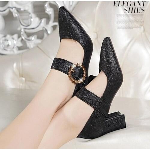2010 Sexy women Pumps high heels shoes women Classics Casual Pointed Toe Platform Square heel Office dress shoes mujer zapatos