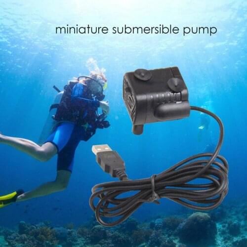 USB-1020 Micro Submersible Pump 1-3W 3.5-9V 200L/H Aquarium Underwater Fountain Energy Saving Mute Micro Submersible Water Pump