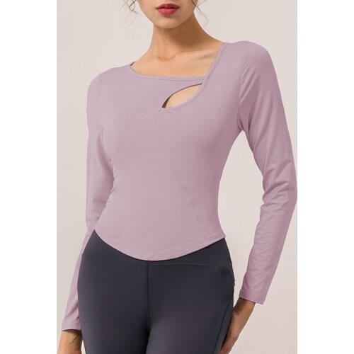 Women Yoga Shirt Sport Fitness Long Sleeve Basic Top Seamless Casual Running Crop Top Slim Solid Color Gym Clothing 3 Colors