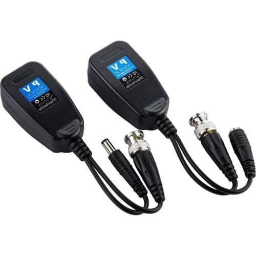 1 CH Full HD 5MP CCTV Coax BNC Video+Audio+ Power 3 in 1 Balun Transceiver to CAT5e 6 RJ45 Connector For CCTV Cameras