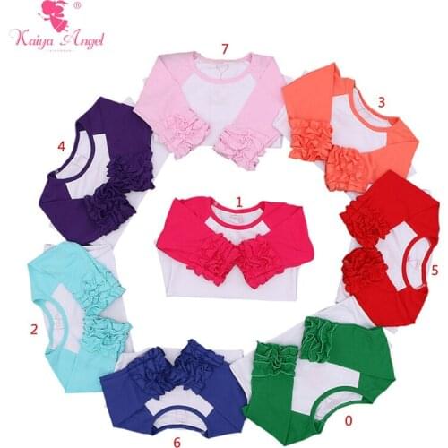 2017 Baby Girl Clothes Icing Raglans Top T shirt Girl Ruffle Raglan Girl Clothes Fall Autumn Cotton Wholsale Girls Icing Shirts