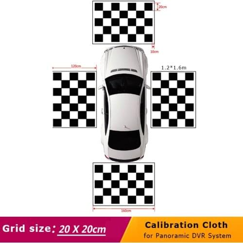 4Pcs Fabrics Car Camera Correction Calibration Cloth for 360 Degree Surround Bird View Panoramic DVR System