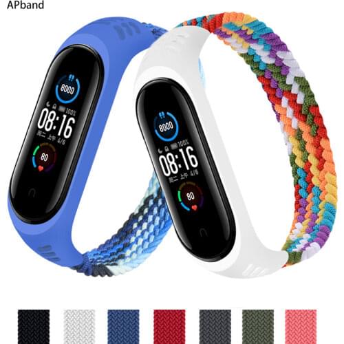 Bracelet for Mi band 5 Strap Nylon Braided Solo Loop pulseira bracelet Miband4 Miband5 Wristband for xiaomi Mi band 4 3 strap