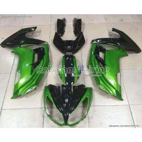 For Kawasaki Ninja ER-6F 2012 2013 2014 2015 ER6F 12-15 ER 6F 650R Body Kit Green Black Motorcycle Fairing (Injection molding)