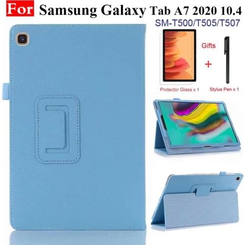 For Samsung Galaxy Tab A7 10.4 2020 PU Leather Magnetic Flip Cover For Tab A7 10.4inch SM-T500 SM-T505 Tablet Stand Holder