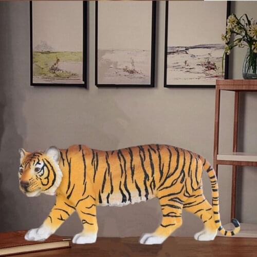 SIMULATION TIGER RESIN ART&CRAFT STATUE CREATIVE LIVING ROOM OFFICE DESKTOP KING OF BEASTS SCULPTURE DECORATION X4091