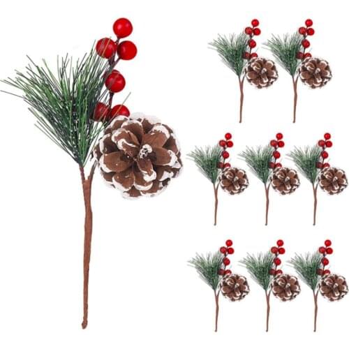 8 Pieces Of Artificial Pine Selected Artificial Plant Small Pine, Christmas Home Decoration, Christmas Decoration