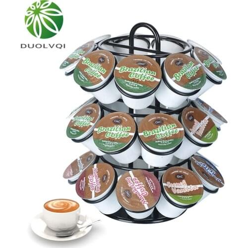 Coffee Pod Holder Coffee Capsule Storage Shelves Dispenser Coffee Capsules Tower Stand For 27pcs Dolce Gusto Coffee Capsules