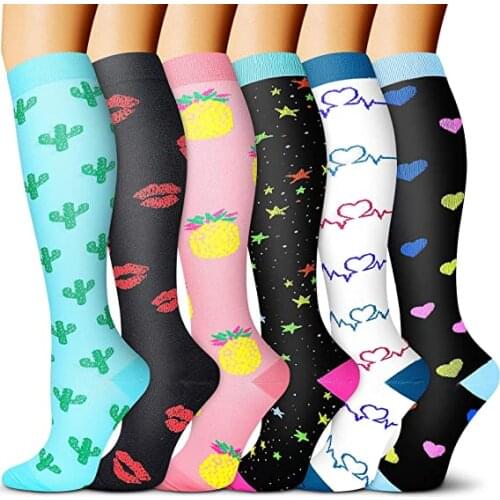 Compression Socks Men Women 20-30 MmHg Fit Medical Edema Diabetes Varicose Veins,Running Knee High Stockings Compression Socks