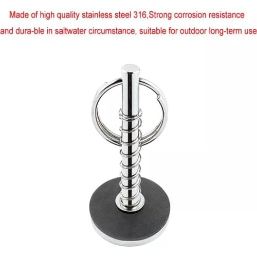 Stainless Steel 316 Hatch Cover Pull Handle Quick Pin Button Boat Yacht Storage Retainer Farm Trailers Wagons Auto Car Trailer