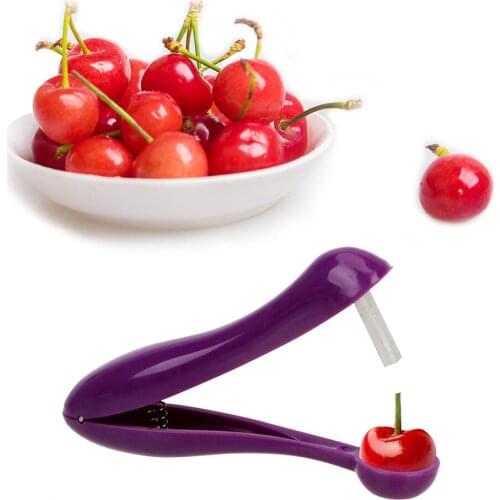 Easy Cherry Pitter Kitchen Accessories Useful Cherry Core Seed Remover Keep Complete Plastic Fruits Gadgets Tools