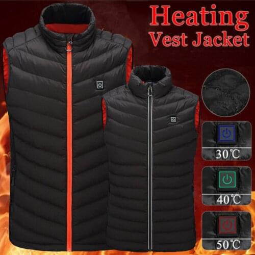 2019 NEW Winter Mens Smart USB Back Large Area Neck Heating Warm Down Jacket Luxury