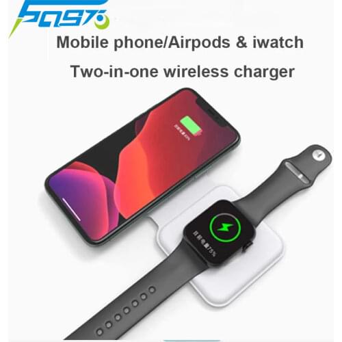 Magnetic Duo Wireless Charger 15W Fast Charging for iphone Samsung Qi Phone Iwatch Airpods Portable Wireless Charger Foldable