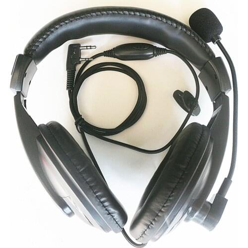 2 Pin Over Head Headset Headphone Earphone W/Boom Mic For Kenwood 2 Two Way Radio TK-3201, TK-3202, TK-3206, TK-3207