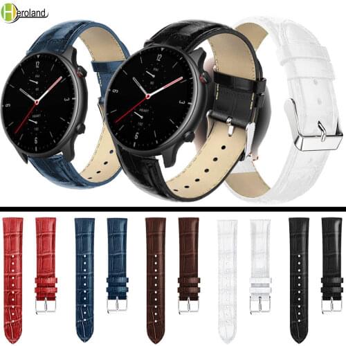 Watchband strap For Huami Amazfit GTR 2 Smart Wristband Bracelet For Huawei watch gt 2 pro Genuine Leather Accessories belt new