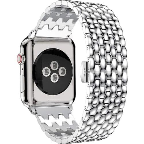 Stainless Steel Strap For Apple Watch Band 44mm 40mm 42mm 38mm watchband for iWatch Series 6 SE 5 4 3 2 1 Metal band Wristband