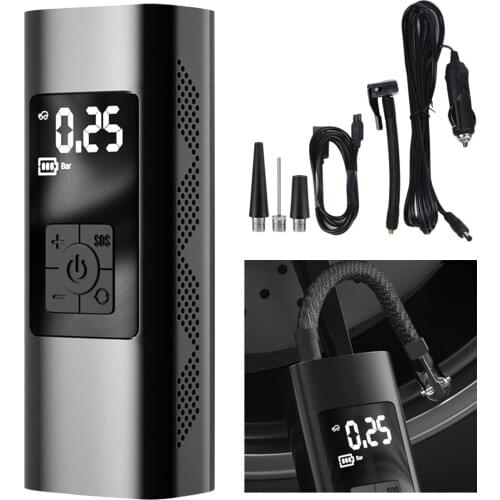 Auto Car Tire Pump Tyre Inflator Handheld with Digital Display for Car Balls