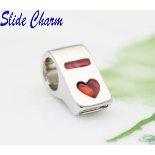 Slide charm Free shipping New European fashion whistle charm beads fit Pandora bracelet