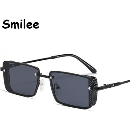 Retro Trend Square Sunglasses 2021 Men Women Brand Unique Design Metal Small Frame Sun Glasses Shade Men Celebrity Eyewear UV400