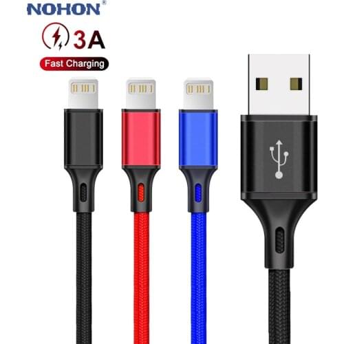 1 2 3 m USB Charger Cable For iPhone 11 Pro Max X XR XS 8 7 6 6s Plus iPad Fast Charging USB Data Wire Cord Mobile Phone Cables