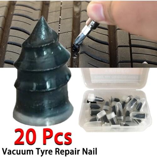 20pcs Vacuum Tyre Repair Nail for Car Trucks Motorcycle Scooter Bike Tire Puncture Repair Tubeless Rubber Nails