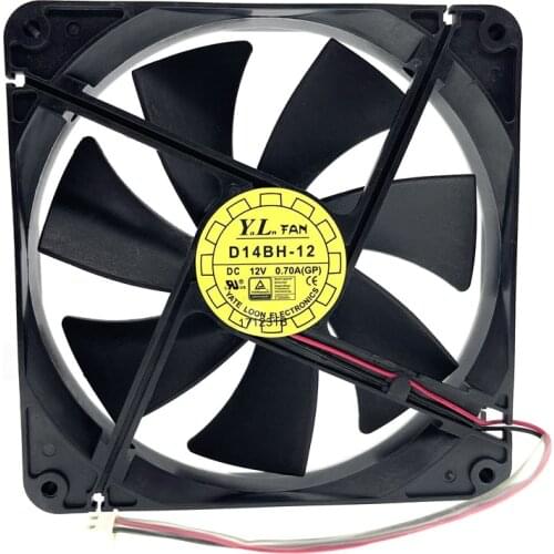D14BH-12 135mm cooling fan 135X135X25mm 4-wire PWM 2500RPM 0.35A For Yate Loon mute computer chaasis cpu cooling fan