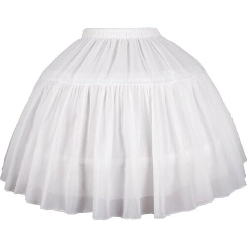 Girls Womens Lolita Petticoat Bridal Petticoat Cosplay Party Prom Dress Short Underskirt Tulle Crinolina Petticoat Puffy Skirt