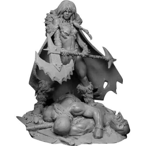 1/24 75mm Resin Figure Model Kit Sexy Girl Barbarian Warrior Unassambl Unpainted
