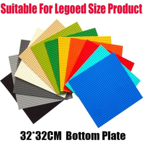 1 plate of 10 colors Classic Base Plates Plastic Bricks Baseplates Suitable dimensions sticker Building Blocks Construction Toys