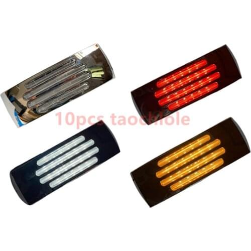 10pcs 12v red amber white Trailer Lights chrome 22led Side Marker Light LED Car Lamp Truck LED Truck Lights 12v external Lights