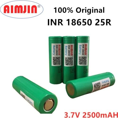 18650 Original 2500 MAH Rechargeable Battery 3.7 V INR 18650 25R 20A Uses E-cigarettes All Kinds of Electronic Products