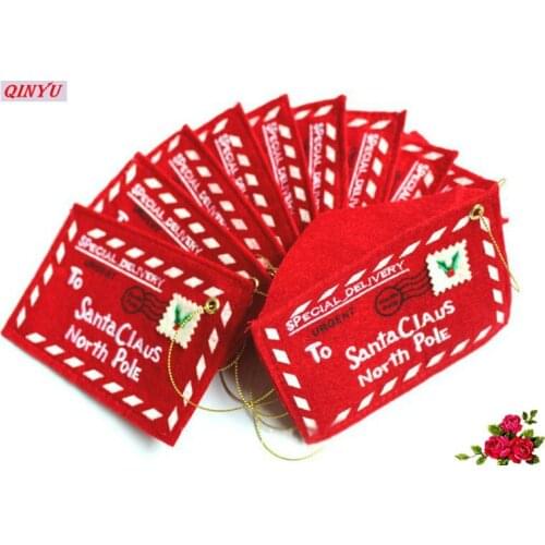 5pcs Christmas Envelope Greeting Cards Candy Bag Christmas tree pendant decorations Gifts For Friends Christmas Supplies 5Z