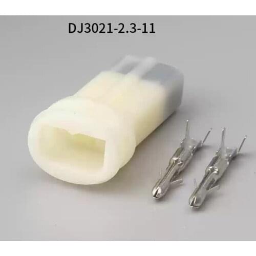 500pcs 2Pin 2.3mm male Auto Motorcycle Electronic Wiring Connector for AUdi,VW,BMW, Honda,Toyota,Ford DJ3021-2.3-11