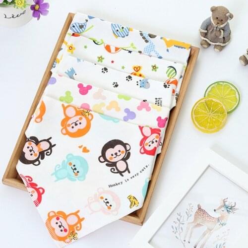 8PCS/Lot Baby Bibs Bandana Cotton Burp Cloths Newborn Infant Toddler Girl Boy Bib Scarf with Button Colorful Fashion Patterns