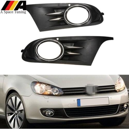 ABS Plastic Front Lower Bumper Fog Light Grill Grille Cover For Volkswagen VW Golf 6 MK6 TDI TSI Jetta 2010 2012 2013 2014