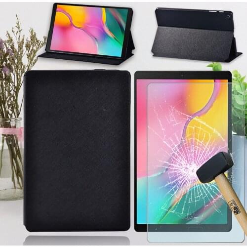 For Samsung Galaxy Tab A 10.1 2019 T510/T515 Tablet Cover Case + Glass Tempered Film + Free Stylus