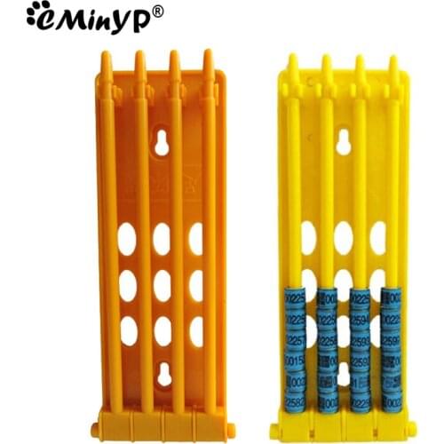 Birds Foot Rings Holder Racing Pigeon Leg Ring Rack Plastic Parrot Training Articles Foot Ring Stand Bracket Accessories Yellow