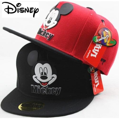 Anime Disney Minnie Mickey Snapback Cotton Baseball Cap Marvel Spiderman Children Hip Hop Hat Baby Travel Hat Dropshipping