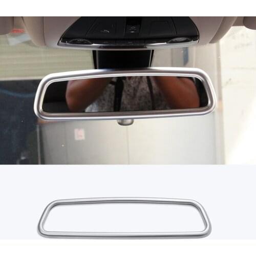 For Jaguar XE 2016 2017 2018 XF Car-styling ABS Matte Chrome Interior Rearview Mirror Frame Cover Trim Accessories