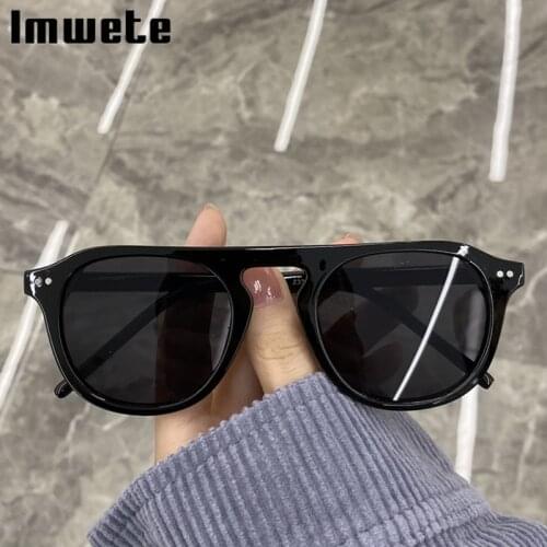 Imwete Vintage Orange Round Sunglasses Men Women Jelly Color Glasses Trendy Sunglasses UV400 Punk Style Outdoors Glasses
