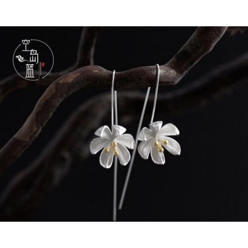 Korean Version of Retro Vintage Lotus Earrings For Women Punk Geometric Earrings 2021 New Trendy Jewelry