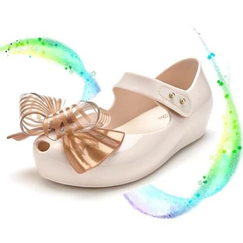 Mini Melissa Ultragirl Sweet Bow Girl Jelly Shoes Sandals 2020 Baby Shoes Melissa Sandals For Kids Non-slip Sandalias