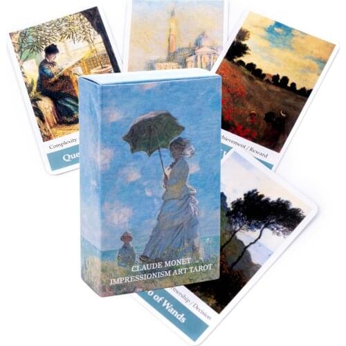 Claude Monet Impressionism Art Tarot New Tarot Cards Card Game Party Table Board Game Card Deck Fortune-telling Oracle Cards