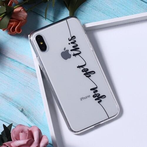 Love Words Design Clear Phone Case for iPhone 11 Pro Max X XR 6 6S 7 8 Plus Soft Silicone Transparent Phone Cover for iPhone Gel