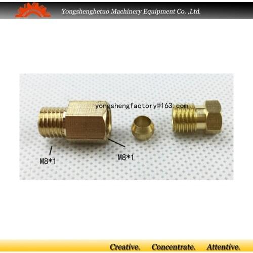 Straight adapter lubrication connector fitting coupling joint 4mm tube fitting M8*1 male thread M8*1 female thread PD-408