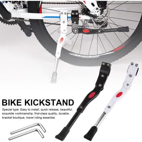 Adjustable Bike Kickstand Aluminum Alloy Bicycle Side Kickstand for Road Mountain Bike